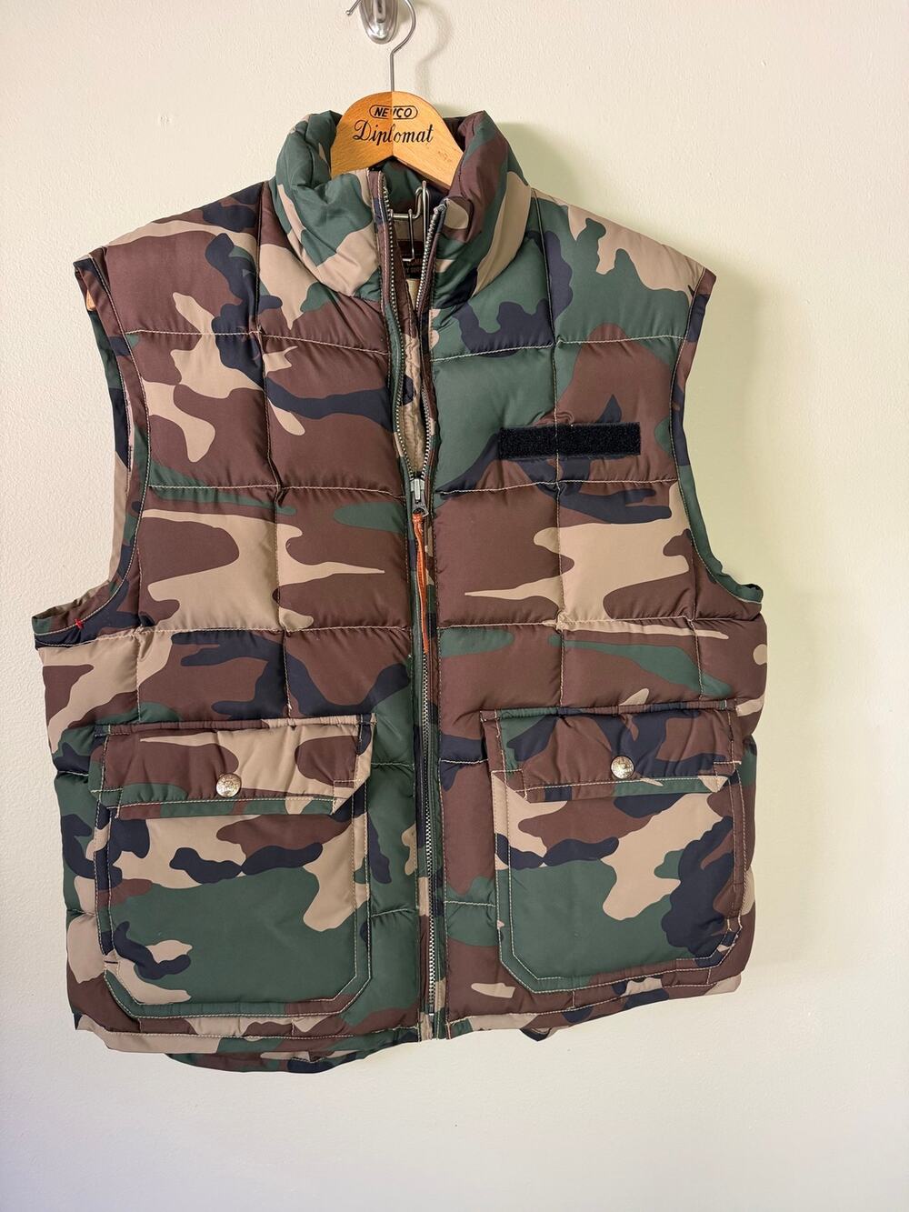 RARE Polo Jeans Co Ralph Lauren Military Camo Down Vest Men’s L